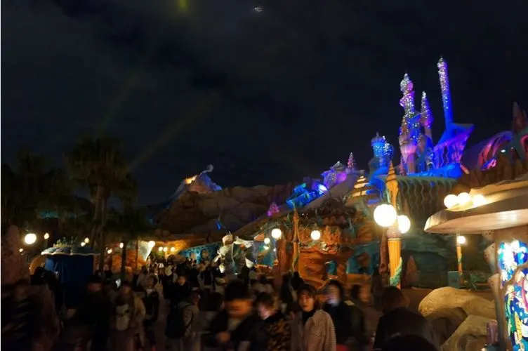 Mermaid Lagoon at night