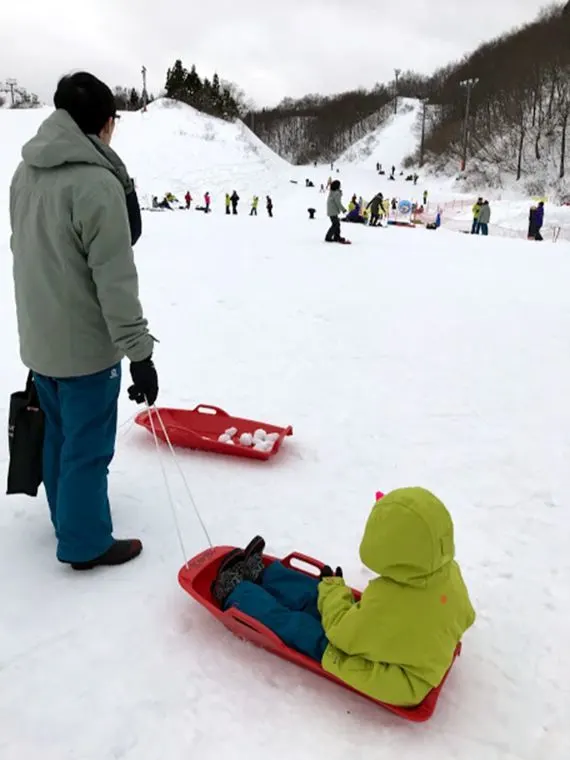 Getting ready to sledge