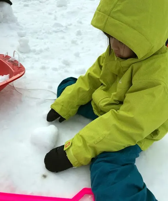 Playing in the snow at Gala Yuzawa
