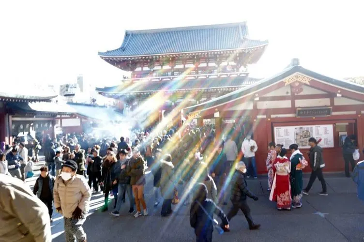 Inside the Sensoji Temple grounds, Asakusa