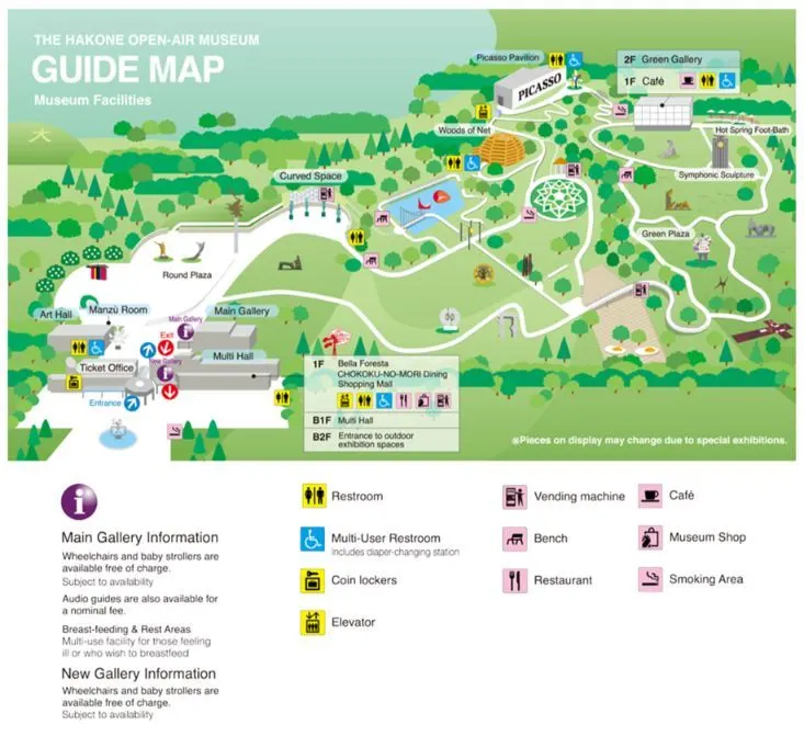 Map of the Hakone Open-Air Museum
